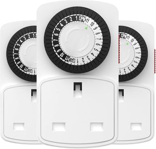 HBN 24-Hour Timer Plug Set – 3-Pack Mechanical Switch Sockets
