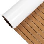 CHRHZN Boat Flooring EVA Foam Decking Teak Sheet - Non-Slip Marine Mat for Yacht, Motorboat, RV, Kayak and Swimming Pool - Self-Adhesive Flooring Material - 94" x 44"/35"/23"/25"