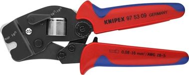 KNIPEX Self-Adjusting Crimping Pliers for Wire Ferrules with Front Loading, 0.08-16 mm², Square Compression, Crimping Tool, Wire Crimper, 97 53 09