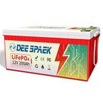 DeeSpaek LiFePO4 Battery 12V 200Ah, Rechargeable 4000-15000 Deep Cycle Lithium Batteries 10-Year Lifespan with 200A BMS, Max.2560Wh Perfect for RV, Solar, Marine, Trolling Motor and Camping