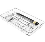 Lonian Cutlery Tray, No-Slip Drawers Organizer for Utensils Storage and Organising in Kitchen, Cosmetic Tray for Dressing Table Makeup Storage Organiser in Bedroom and Living Room