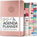 GoGirl Planner Agenda – Colorful Monthly & Weekly Planner and Organizer for Women, Goals Journal with Calendar for Improving Time Management, Productivity & Creating a Happy Life. Undated – Rose Gold