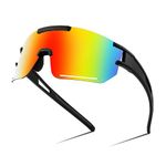 Karsaer Sports Rectangular Shape UV Protected Sunglasses Women Men Cycling Running Driving Skiing Fishing Biking Outdoor Glasses Uv Protection Lens E1080, Multi