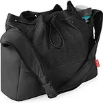 Odyseaco Black Gym Bag for Women - Crossbody Workout Bag for Women - Gym Essentials Women Accessories -Beach Bag Waterproof Sandproof