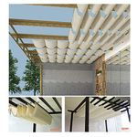 PENGFEI Retractable Pergola Canopy Shade Cover, Privacy Screen Anti-UV for Deck, Terrace, Gazebo, Courtyard Wave Roof Awning, Custom Size (Color : Beige, Size : 1.2x4M)