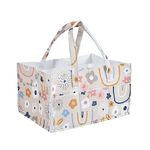 Auvella Baby Diaper Caddy Felt Baby Products Nursery Storage Bin And Car Organizer For Diapers And Baby Wipes(Multicolor), Multi-Coloured