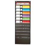 Carson Dellosa 13” x 36” Deluxe Daily Schedule Pocket Chart, 12-Pocket Classroom Schedule Pocket Chart with 15 Reusable Dry Erase Cards, Visual Schedule for Kids for Classroom Management