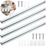 Jinei 4 Pcs Ticket Holder for Restaurant Aluminum Receipt Holder Ticket Rail Silver Kitchen Slide Check Rack Order Rack for Commercial Office Cafes Pubs Bars Restaurant(48 Inch)