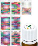 Got Oil Supplies Essential Oil Labels Young Living Bottle Cap Stickers For YL EO Bottles, 7 Sheets 616 Lid Stickers For Aromatherapy Containers