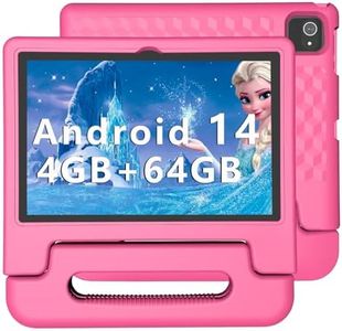 ITDULCET Kids Tablet, 10 inch Android 14 Tablet for Kids, 4GB RAM 64GB ROM Octa-Core Fast-Charging Battery Toddler Tablet with Shockproof Case, Bluetooth, WiFi, Parental Control, Dual Camera, GPS