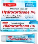 De La Cruz Hydrocortisone Cream - 1% Hydrocortisone Cream Maximum Strength Anti Itch Cream for Dry Skin, Redness, Dermatitis, Eczema and Rashes - Topical Ointment - 1 OZ (28g)