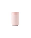 W&P Portable Ceramic Porter Mug, Reusable Cup for Coffee or Tea, Protective Silicone Sleeve, Dishwasher Safe, 16 Ounces, Blush