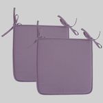 SKANDA FAB Premium Foam Chair Pad with High-Density Fill|Chair Cushion Pad|Square Chair Pad Lilac Purple 40 x 40 x 2.5 CM (Pack of 2)