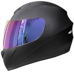 Zorax ZOR-819 Matt Black XL (61cm) Full Face Motorbike Motorcycle Helmet Road Legal ECE 2206 + Iridium Visor