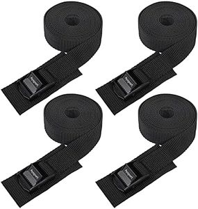 Ayaport Lashing Straps Car Roof Rack Straps Cam Buckle Tie Down Strap for Kayak, SUP, Canoe, Surfboard Packing Black 4 Pack