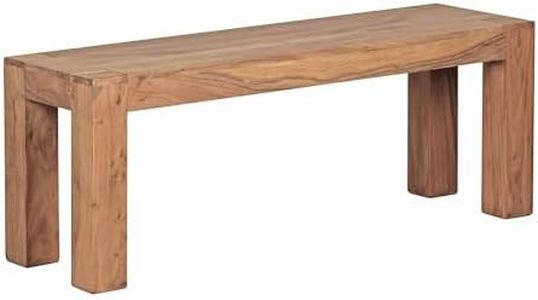 FineBuy Banc de Cuisine Bois Massif Acacia Champêtre | Salle à Manger Banque - Banc pour Table de Cuisine | Banc Salle à Manger (120 cm)