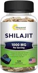 aSquared Nutrition Shilajit 1000mg - 120 Capsules - Pure Shilajit Extract Supplement and Powder Complex Pills - Natural Humic & Fulvic Acid & Trace Minerals - Alternative to Resin & Drops