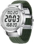 TIMEURE Pedometer Watch for Walking, Step Tracker Accurately, Waterproof Watch, Large Digital Display, Simple Step Counter Elderly Men and Women, Fashion Style Wrist Watch, Non Bluetooth (Green)