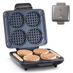 DASH Multi Mini Waffle Maker - Four 4” Waffle Molds, Nonstick Waffle Iron with Quick Heat-Up, Nonstick Surface - Perfect Mini Waffle Maker for Kids and Families, Just Add Batter