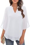 Bebonnie White Dress Shirt Women,Bl