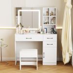 ADVWIN Dressing Table with Mirror a