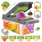 Vegetable Chopper Vegetable Cutter Mandoline Vegetable Slicer - Veggie Onion Potato Salad Food Chopper Manual-Veg Chopper and Dicer/Julienne- Kitchen Tools & Gadgets, includes a free egg cutter.