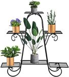 6 Tier Plant Stands for Indoor and Outdoor, Metal Plant Stand Shelf, Flower Pot Holder Shelf for Multi Plants, Multilayer Potted Planters Display Rack L78 x H73 x W25cm