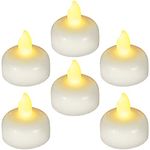 SingTok 12 PCS Flameless Floating LED Tea Light Candles, Warm White Battery Operated Outdoor Waterproof Flickering Tealights Votive Candles Bulk, Wedding Centerpiece Vase, Pool, Christmas Decorations