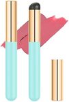 DUcare Fingerlike Silicone Lip Brush | Multi-purpose Makeup Blending Lipstick Brush with Lid (Blue)