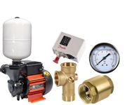 kirloskar Jalraj 0.5 hp water pump with pressure boosting 24 liter tank (available In multicolour) with NRV, 5 Way Connector, Pressure Guage, Pressure switch (single phase)