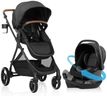 Evenflo Shyft Intuiti Travel System with Revolve180 LiteMax™ NXT Rotating Rear-Facing Lightweight Preemie and Infant Car Seat 3-30 lbs. (Black Shale)