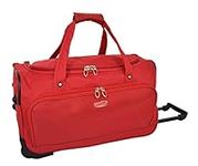 Travel Duffle Bag Lightweight Wheeled Holdall Cabin Sports Weekend Bag - Darwin (Red)