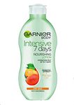 Garnier Intensive 7 Days Mango Oil & Probiotic Extract Body Lotion 250ml, Softening and Smoothing Moisturiser, Up to 7 Days Hydration, For Dry Skin, Fast Absorbing & Non Greasy