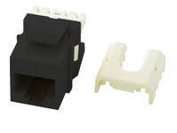 On-Q WP3476BK Cat6 RJ45 Quick Connect Keystone Insert with 110 Punch-Down, Pack of 1, Black