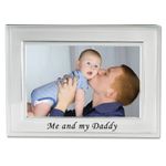 Lawrence Frames Sentiments Collection, Brushed Metal 4 by 6 Me and My Daddy Picture Frame