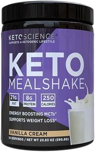 Keto Science Ketogenic Meal Shake Vanilla Dietary Supplement, Rich in MCTs and Protein, Paleo Friendly, Weight Loss, 14 servings, 20.7 oz Packaging May Vary