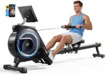 YPOO Rowing Machine for Home, 350LB 16-Level Magnetic Resistance Foldable