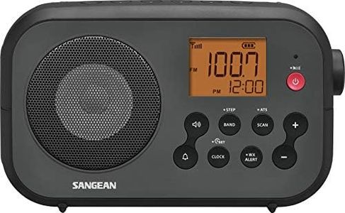Sangean PR-D12 PR-D12 AM/FM NOAA Weather Alert Digital Tuning Portable Radio Black