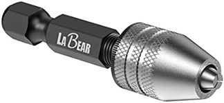 LABEAR Drill Chuck Keyless Mini Adapter ¼ Inch Hex Shank | 0.3-3.2mm Capacity for Micro Drill Bits For Cordless Screwdrivers, Drills, and Power DIY Tools