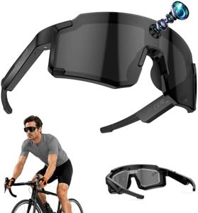 Sport Smart Glasses with Camera, 4K POV Glasses with Photochromic Lens, 6560×4928PX Anti-Shake Camera, AI Voice Assistant, 139 Real-Time Translation, IP65 UV400 Sport Sunglasses for Outdoor Sports