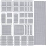 6.56ft + 20 pcs Windows Screen Repair Tape Patches, VEINARDYL Self-Adhesive Screen Door Stickers Replacement Repair Kit Mesh Repair for Repairing Holes Tears