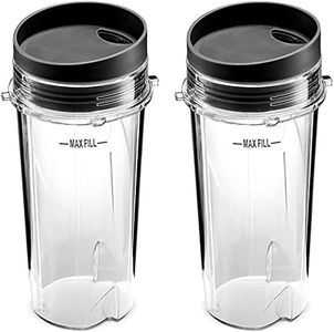 Ninja Single Serve 16-Ounce Cup Set for BL770 BL780 BL660 Professional Blender (Pack of 2)