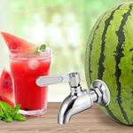 Stainless Steel Watermelon Keg Tap Kit - [Leakproof] [NO Clog] Pumpkin Fruit Keg Tapping with Coring Tool, [Adjust Shank] DIY Watermelon Spigot for Cocktail Party-Tea Drink Dispenser Spout