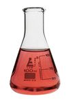 Eisco Labglass CH0424D 100 ml Conical Flask, Erlenmeyer, Narrow Neck, 3.3 Borosilicate Glass, Pack of 12