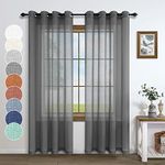 Charcoal Grey Curtains 108 Inches L