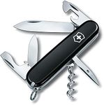 Victorinox Spartan Swiss Army Knife, Camping Pocket Knives, Medium, Multi Tool, 12 Functions, Blade, Bottle Opener, Black