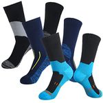 Janmercy 3 Pairs Waterproof Socks for Men Women Hiking Running Skiing Wading Weatherproof Socks Mountain Bike Socks(Medium)