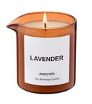 ANSOYER Massage Oil Candle| Massage Oil for Massage Therapy| Massage Lotion Candle| 8 OZ| Amazing Gift for Men or Women (Lavender)