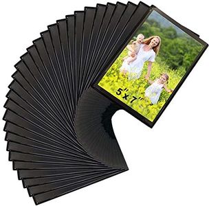 Sooyee Magnet Photo Frame Refrigerator,Magnetic Picture Holder, Magnetic Picture Frame Fridge(Black), Black, 30 Pack(5X7)