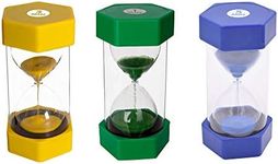 Sand Timer Set 1 Min, 3 Minutes, 5 Minutes Coloured Hourglasses, Classroom Education & Sensory Play